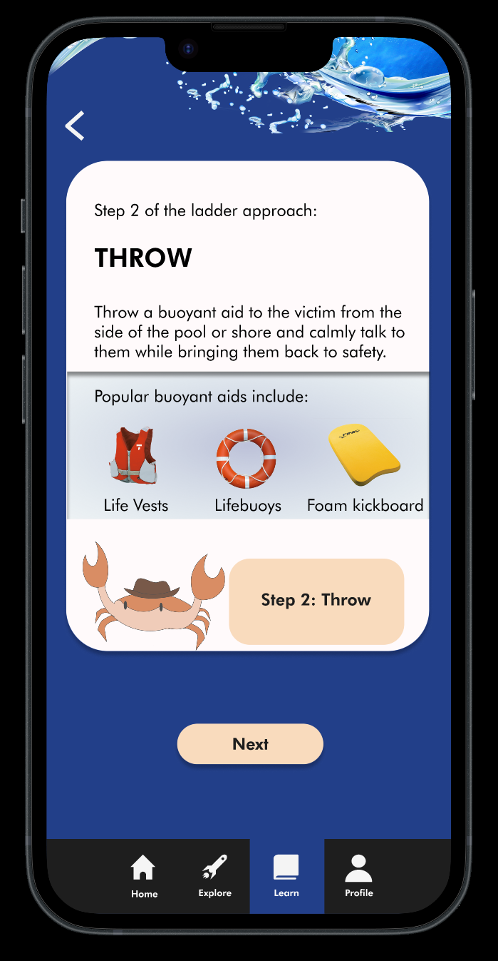 Azul ladder approach lesson displayed on a mobile phone