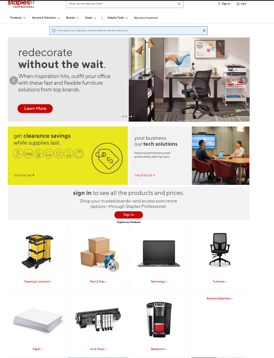 Legacy Eway homepage before the Contentful migration